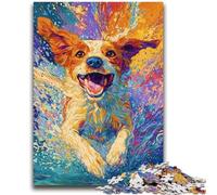 1000 Piece Jigsaw Puzzles for Teenagers Running Dog 1000 Piece Jigsaw,Educational Stress Relief Toy Great Gifts And Toys (38x26cm)