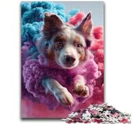 1000 Piece Jigsaw Puzzles for Teenagers Running Dog Puzzles for Teenagers,Quiz Game Wall Decoration Unique Birthday And Xmas Gifts (75x50cm)