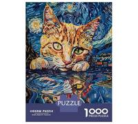 1000 Piece Jigsaw Puzzles for Teenagers Sad Cat Shadows Abstract Jigsaw for Adults DIY Toys Pattern Assembly Help The Brain Exercise 70x50cm/1000pcs