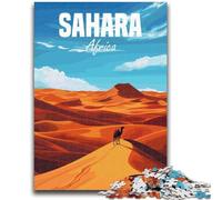 1000 Piece Jigsaw Puzzles for Teenagers Sahara Africa Desert Puzzles for Teenagers,Challenging Game Gifts for Is Ideal As A Gift for The Whole Family (50x75cm)