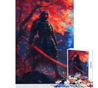 1000 Piece Jigsaw Puzzles for Teenagers Samurai Warrior in Red Educational Toy Great Gifts And Toys Relaxing Games Help The Brain Exercise Size 38x52cm