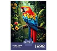 1000 Piece Jigsaw Puzzles for Teenagers Scarlet Macaw in Jungle Puzzle for Adults Hands-on Game Wall Decoration Unique Birthday And Gifts 70x50cm/1000pcs