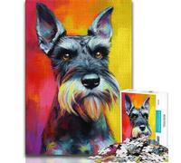 1000 Piece Jigsaw Puzzles for Teenagers Schnauzer Teenager Jigsaw,Birthday Present, Gifts, Wall Art for Age 14 Years Up 75x50cm