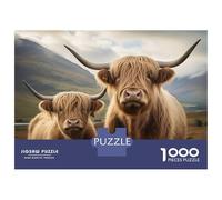 1000 Piece Jigsaw Puzzles for Teenagers Scottish Highland Cow Jigsaws for Adults Family Game Pattern Assembly Unique Birthday And Gifts 38x26cm/1000pcs