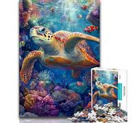 1000 Piece Jigsaw Puzzles for Teenagers Sea Turtle Teenager Puzzles,Quiz Game for Is Ideal As A Gift for The Whole Family (size 38x26cm)