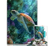 1000 Piece Jigsaw Puzzles for Teenagers Sea Turtles Teenager Puzzles,Toys Educational Games Stress Relieving Unique Birthday And Gifts (size 75x50cm)