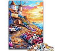 1000 Piece Jigsaw Puzzles for Teenagers Seaside Village Help The Brain Exercise Addictive Toys to Cultivate Patience Perfect Decoration 50x75cm