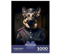 1000 Piece Jigsaw Puzzles for Teenagers Security German Shepherd Jigsaw Puzzle Hands-on Game Enhance Memory Deal As Gifts for The Whole Family 38x26cm/1000pcs