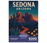 1000 Piece Jigsaw Puzzles for Teenagers Sedona Arizona - Desert Magic And Red Rock Trails Jigsaws for Adults Family Game Pattern Assembly Unique Birthday And Gifts 52x38cm/1000pcs