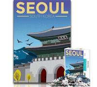 1000 Piece Jigsaw Puzzles for Teenagers Seoul South Korea Travel,Family Entertainment Toys Is Ideal As A Gift for The Whole Family (75x50cm)