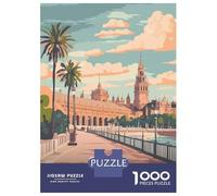 1000 Piece Jigsaw Puzzles for Teenagers Seville, Spain Travel Adult Jigsaw Puzzle Brain Teaser Game Difficult Challenge Unique Birthday And Gifts 38x26cm/1000pcs