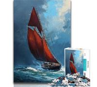 1000 Piece Jigsaw Puzzles for Teenagers Ship Sailing on The Sea Puzzles for Teenagers,Decompressing Intellectual Educational Toy Birthday Gift (size 38x26cm)
