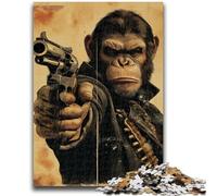1000 Piece Jigsaw Puzzles for Teenagers Shooting Gorilla for Age 14 Years And over Decompressing Intellectual Educational Toy Great Gift 26x38cm