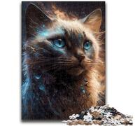 1000 Piece Jigsaw Puzzles for Teenagers Siamese Cat for And 14 Years And over Impossible Game Christmas Birthday Gift 26x38cm