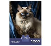 1000 Piece Jigsaw Puzzles for Teenagers Siamese Cat Jigsaw for Adults Relax Games Hand Speed Race Deal As Gifts for The Whole Family 52x38cm/1000pcs