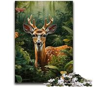 1000 Piece Jigsaw Puzzles for Teenagers Sika Deer Teenager Jigsaw,Family Activity Fun at Home Activities, Birthday Present,Travel Gifts (26x38cm)