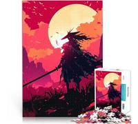 1000 Piece Jigsaw Puzzles for teenagers Silhouetted Warrior Denkspiel Einzigartige Geburtstags- und Geschenkideen38x26cm