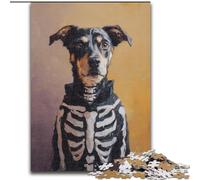 1000 Piece Jigsaw Puzzles for Teenagers Skeleton Dog, for Ages 14 And over Each Piece Is Unique - Fun And Challenging Game for The Whole Family Good Gift (size 26x38cm)