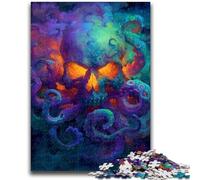 1000 Piece Jigsaw Puzzles for Teenagers Skeleton Octopus Artistic Wall Decor & Birthday Gift Idea for Friends, Home Office 26X38CM