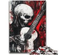 1000 Piece Jigsaw Puzzles for Teenagers Skeleton Playing Guitar Teenager Jigsaw,Relax Games Is Ideal As A Gift for The Whole Family (26x38cm)