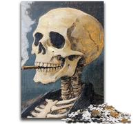 1000 Piece Jigsaw Puzzles for Teenagers Skeleton Smoking 1000 Piece Jigsaw,Interesting Stress Reduction Parent-child Interaction (38x26cm)