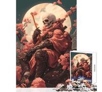 1000 Piece Jigsaw Puzzles for Teenagers Skeleton Warrior with Staff Educational Toy Great Gifts And Toys Relaxing Games Help The Brain Exercise Size 38x52cm
