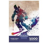 1000 Piece Jigsaw Puzzles for Teenagers Ski Sport Art Adult Jigsaw Puzzle Brain Teaser Game Difficult Challenge Unique Birthday And Gifts 52x38cm/1000pcs