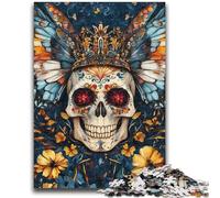 1000 Piece Jigsaw Puzzles for Teenagers Skull And Butterfly Decompressing Intellectual Educational Toy Secret Santa Gifts 26x38cm