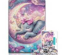 1000 Piece Jigsaw Puzzles for Teenagers Sleeping Baby Elephant 1000 Pieces for Teenagers,learning Educational for Is Ideal As A Gift for The Whole Family 75x50cm