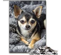 1000 Piece Jigsaw Puzzles for Teenagers Sleeping Chihuahua,Stress Reliever Staycation Kill Time Enhance Love between Couples 38X26CM