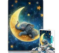 1000 Piece Jigsaw Puzzles for Teenagers Sleeping Elephant 1000 Piece Puzzle,Challenging Family Activity Games DIY Toy for Home Wall Decor Gifts 38x26cm