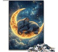 1000 Piece Jigsaw Puzzles for Teenagers Sleeping Elephant, for Ages 14 And over Each Piece Is Unique - Fun And Challenging Game for The Whole Family Good Gift (size 50x75cm)