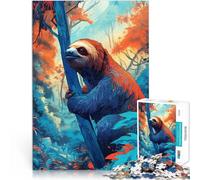 1000 Piece Jigsaw Puzzles for teenagers Sloth In The Jungle Educational Games Every Piece is Unique - Challenging Family Fun Game 26x38cm
