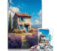 1000 Piece Jigsaw Puzzles for Teenagers Small House Oil Painting Teenager Jigsaw,Educational Games Home Decoration Suitable for Desktop Decoration (size 38x26cm)