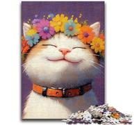 1000 Piece Jigsaw Puzzles for Teenagers Smiling Cat 1000 Piece Puzzle,Challenging Game for Is Ideal As A Gift for The Whole Family (38x26cm)