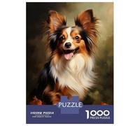 1000 Piece Jigsaw Puzzles for Teenagers Smiling Papillon Dog Jigsaw for Adults DIY Toys Pattern Assembly Help The Brain Exercise 38x26cm/1000pcs