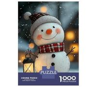 1000 Piece Jigsaw Puzzles for Teenagers Smiling Snowman in Winter Jigsaw for Adults Relax Games Hand Speed Race Deal As Gifts for The Whole Family 70x50cm/1000pcs