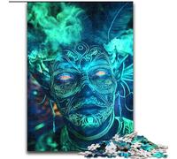 1000 Piece Jigsaw Puzzles for Teenagers Smoke Skull, Family Game Stress Reliever Difficult Challenge Enhance Love between Couples (Size 26x38cm)