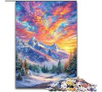 1000 Piece Jigsaw Puzzles for Teenagers Snowy Mountains, Suitable for Ages 14 And Up Home Decor Deal As Gifts for The Whole Family (size 26x38cm)