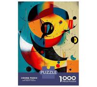 1000 Piece Jigsaw Puzzles for Teenagers Solar Orbit - Cosmic Abstract Geometry in Cyan, Vermillion, And Gold Teenager Puzzles Relaxing Games Hand Speed Race Help The Brain Exercise 38x26cm/1000pcs