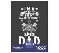 1000 Piece Jigsaw Puzzles for Teenagers Soldier Dad Jigsaw for Adults DIY Toys Pattern Assembly Help The Brain Exercise 38x26cm/1000pcs