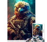 1000 Piece Jigsaw Puzzles for Teenagers Soldier Eagle Educational Toy Great Gift Brain Teaser Game Artists Collection, Fine Art Size 38x26cm