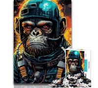 1000 Piece Jigsaw Puzzles for Teenagers Space Chimpanzee 1000 Piece Jigsaw,Educational Stress Relief Toy Great Gifts And Toys (size 38x26cm)