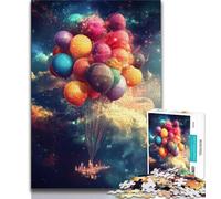 1000 Piece Jigsaw Puzzles for Teenagers Space Hot Air Balloon,Family Game Stress Reliever Difficult Challenge Enhance Love between Couples (75x50cm)