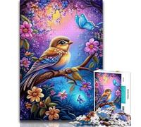 1000 Piece Jigsaw Puzzles for Teenagers Sparrow And Butterfly,Challenging Game Toys for Is Ideal As A Gift for The Whole Family 75x50cm