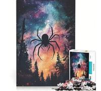 1000 Piece Jigsaw Puzzles for Teenagers Spider in The Night Sky, Toy Wall Decor, Train Your Brain And Hands, Great Gift for Gaming 38x26cm