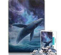 1000 Piece Jigsaw Puzzles for Teenagers Spiritual Whale Puzzles for Adults,Stress Reliever Difficult Challenge Secret Santa Gifts (size 38x26cm)