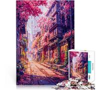 1000 Piece Jigsaw Puzzles for teenagers Spring Street Herausfordernd Schwierig Lernspiel für Geburtstag, Weihnachten38x26cm