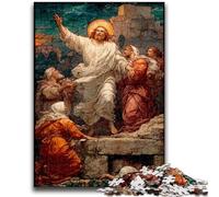 1000 Piece Jigsaw Puzzles for Teenagers Stained Glass Jesus Educational Toys Unique Home Decor And Gifts for And Age 14 Years Up 26x38cm