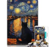 1000 Piece Jigsaw Puzzles for Teenagers Star Cat Teenager Jigsaw,Educational Games Home Decoration Suitable for Desktop Decoration (size 75x50cm)